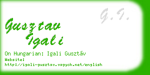 gusztav igali business card